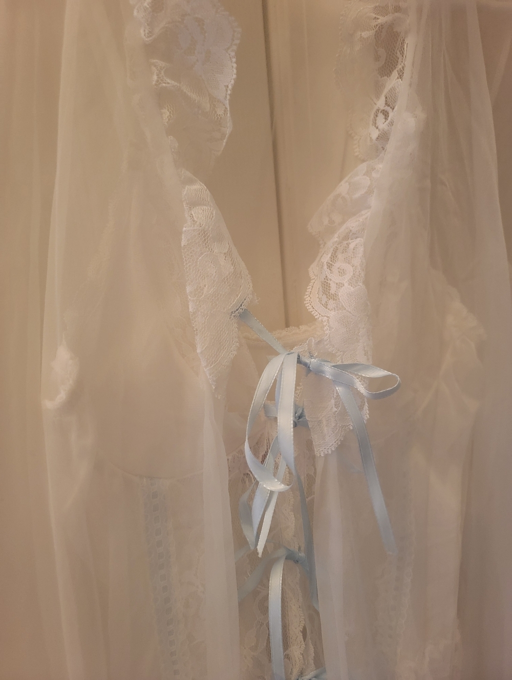 1980s Bridal Peignoir Set Excellent - Picture 11 of 16